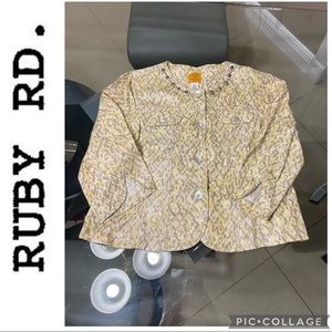 Embellished Ruby Rd. Cropped Jacket size 12 Petite